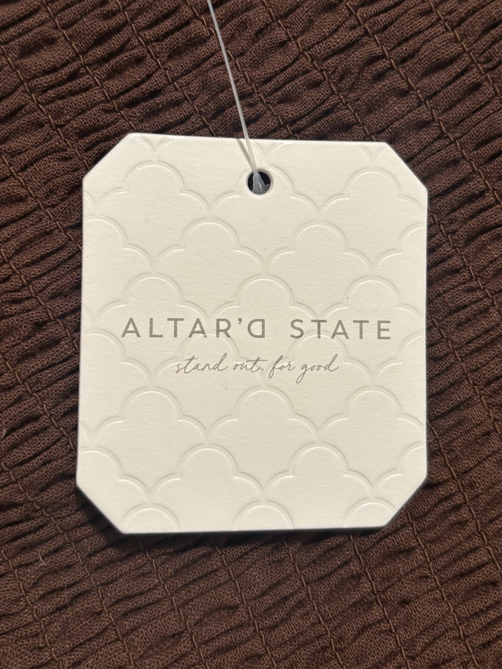 Altar'd State | Chocolate Brown Smocked Square-Neck Mini Dress - Picture 3 of 4